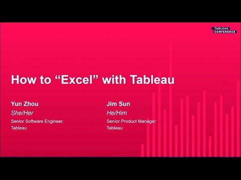 TC19: How to "Excel" with Tableau