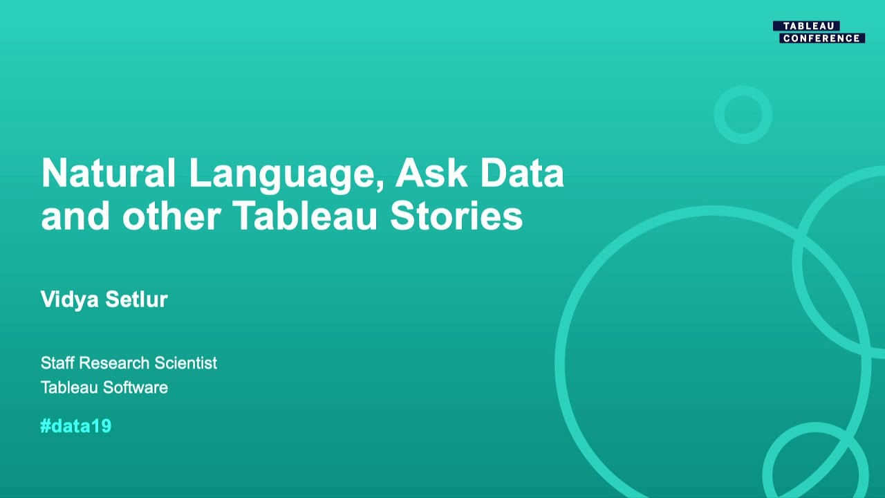TC19: Natural language, Ask Data and other Tableau stories